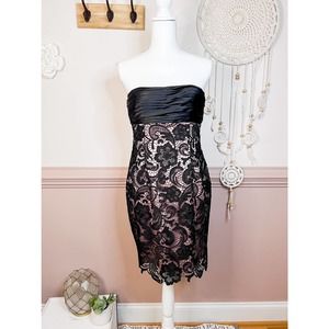 Adrianna Papell Black Lace Dress